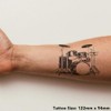 'Drum Set' Temporary Tattoo - Water Resistant, Skin-Safe, Non-Toxic Transfer