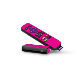 MightySkins Skin Compatible with Roku Express Remote - Solid Hot Pink | Protective, Durable, and Unique Vinyl Decal wrap Cover | Easy to Apply, Remove, and Change Styles | Made in The USA