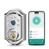 Hornbill Smart Front Door Lock: Silver Fingerprint Electronic Digital Bluetooth