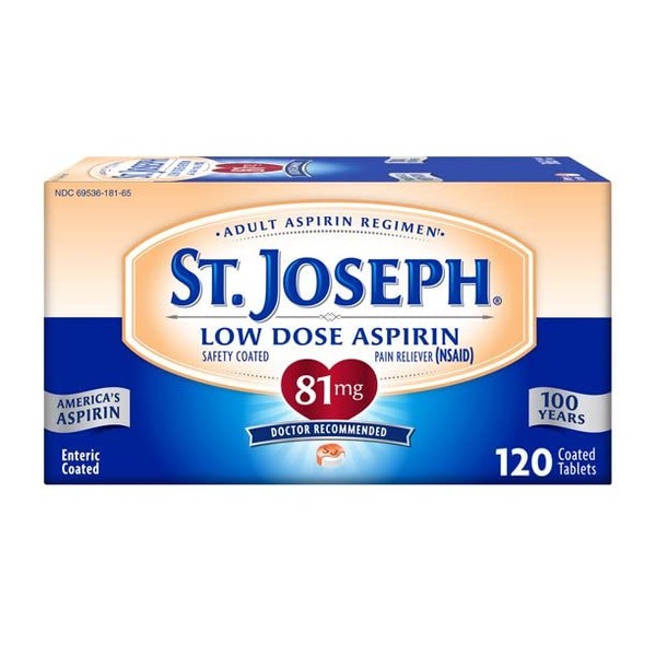 St. Joseph Pain Reliever, 81 mg, Enteric Coated Tablets, 36 ct.