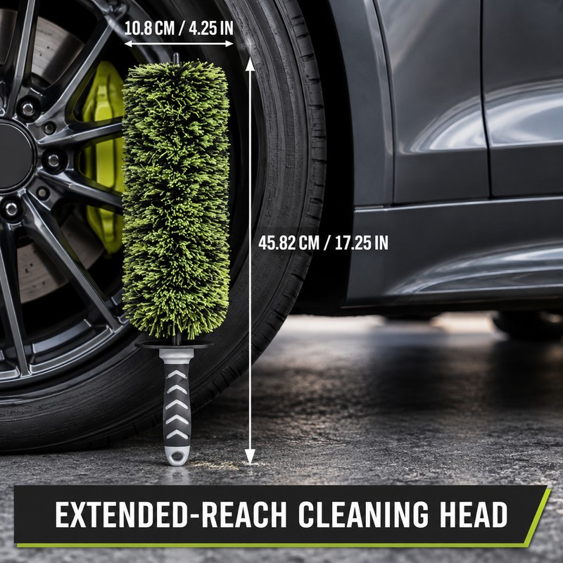 Car Wheel Rim Cleaning Brush for Vehicle Detailing – Ergonomic