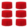 BRILLMAX 6 Pack Red Round Tablecloths 120 Inch - Circle