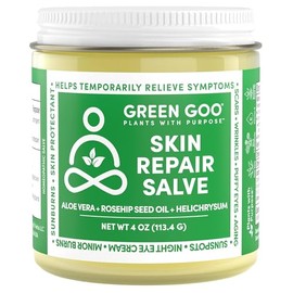 Green Goo Bálsamo Curativo Reparador de la Piel, Hidratante Natural para Cuerpo y Cara con Aloe Vera, Mejora la Apariencia de la Piel, Ideal para Cicatrices y Arrugas, 4 Oz