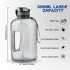 GEMFUL 3 Liter Water Bottle with Straw Time Marker Large