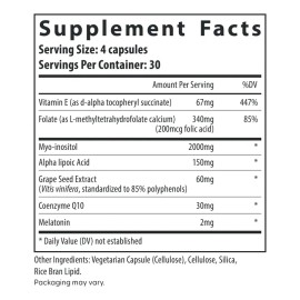 Fairhaven Health OvaBoost 120 Cápsulas Salud Ovárica con Myo-Inositol y CoQ10