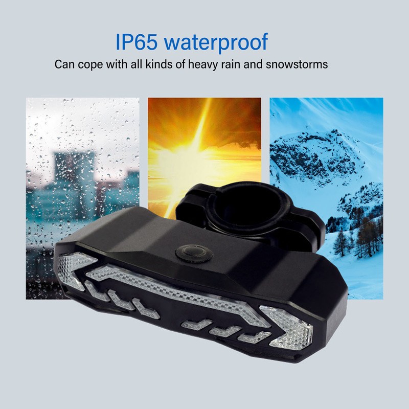 Smart Bike Tail Light with Turn Signals 110dB IP65 Waterproof