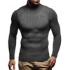 Leif Nelson Rollkragenpullover Herren Grau XL Strickpullover - Cooler Männer