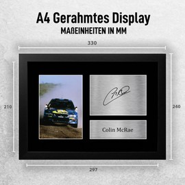 HWC Trading FR A4 Colin McRae Gifts Rally Car Racing Fans Framed Print A4