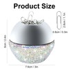 Paper Clips in Magnetic Dispenser Holder Glitter Rhinestone White 28mm
