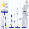ITTAR Grout Brush with Long Adjustable Handle, Swivel Scrub Brush,