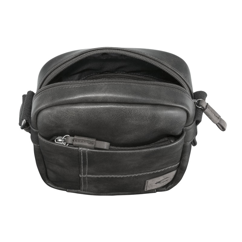 camel active Laos Herren Umhängetasche Crossbody Bag Klein Schwarz