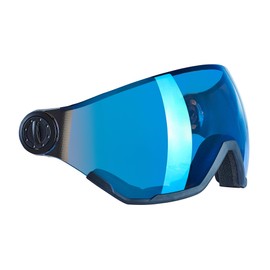Black Crevice Replacement Visor with Full Protection (Blue)