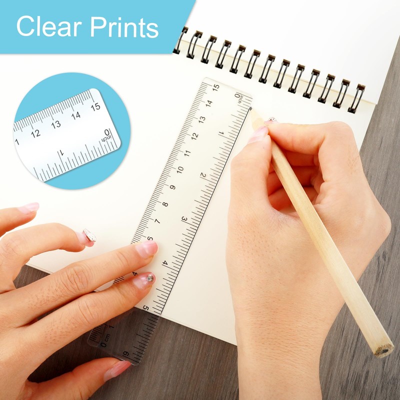 Pack of 10 Rulers 15 cm Children's Primary School, Plastic