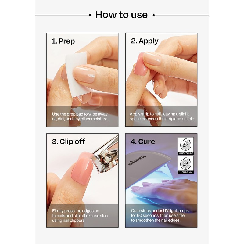 ohora (N Goblin Moon) Semi-Cured Gel Nail Strips - Works