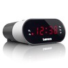 Lenco Clock Radio with LED Display, 2 Alarm Times, Dual
