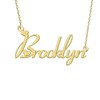 GR35Z9 Brooklyn Name Necklace Love Heart Pendant Necklace Dainty Stainless