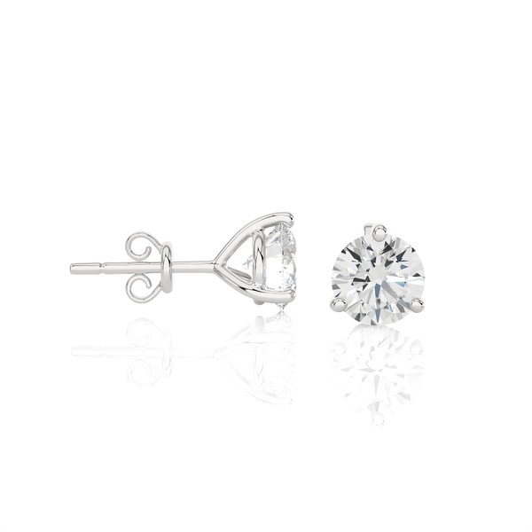 1/4 Carat Diamond Round Stud Earrings for Women in 14k