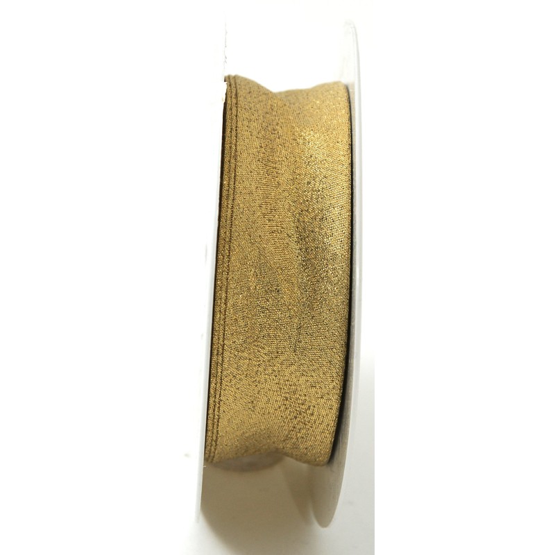 Inastri 25/5/ 5 mm Lurex Bias Binding, Gold 9562