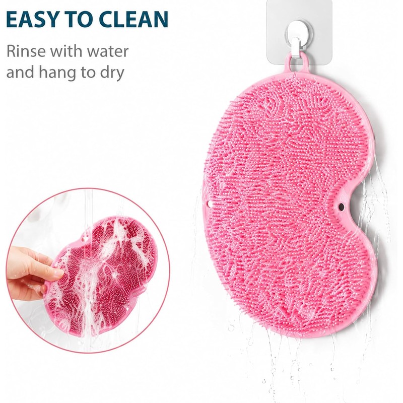 Cepillo de Silicona para Pies y Espalda con Ventosas (Gris)