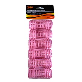 6pc Large Snap On (Clip-On) Hair Rollers