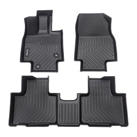 Aftermarket Products All Weather Floor Mats For 2020-2025 Toyota Highlander 3D TPE Rubber Liners 3pcs