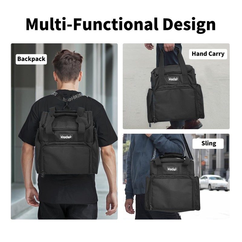 Wormhole Tattoo Case Tattoo Backpack with 3 Inner Removable Pouches