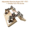 HBL' 2 Pack Soft Close Cabinet Hinges, 135-175 Degree Hydraulic