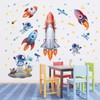 DECOWALL SG2-2416 Rocket Astronaut Wall Stickers Outer Space Wall Decals