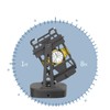 Dual watch winder for automatic watches, 2 turn mode setting