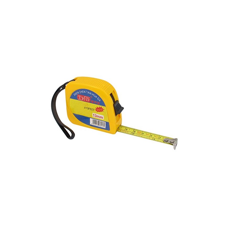 Aexit Yellow (Standard Parts) Plastic Shell Retractable Tapeline Ruler Measuring