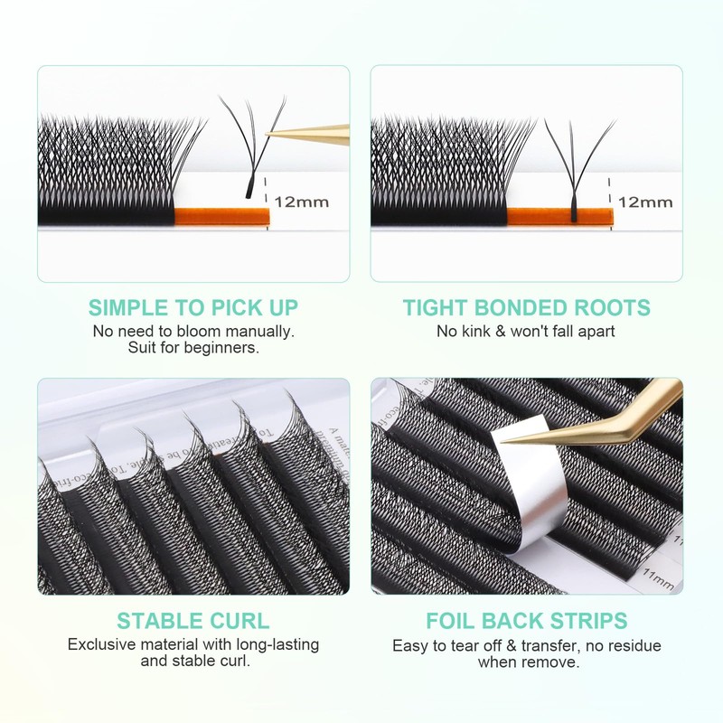NAGARAKU Matsuec Double 3D Volume Lash, No Fan Required, 6