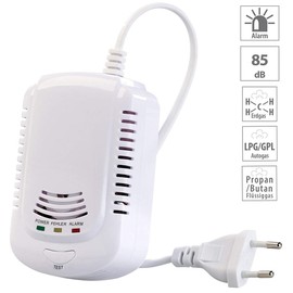 VisorTech Caravan Gas Detector: Multi-Gas Detector for Household Gases, with 3 Function LEDs, 85 dB (Gas Detector, Gas Meter, Camping Stove)