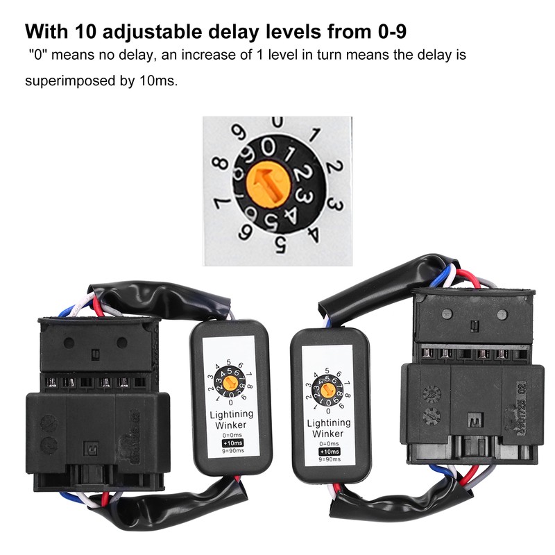 Pair LED Tail Lights Dynamic Turn Signal Adapter Harness Blinker
