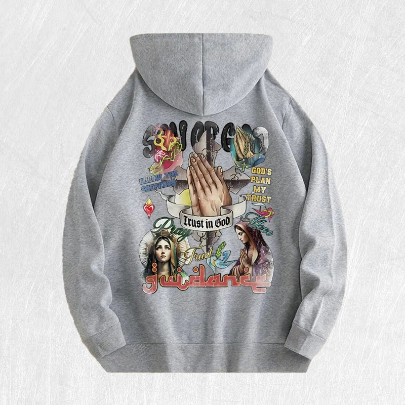 I Trust in God Graphic Hoodie 100% Cotton US Warehouse
