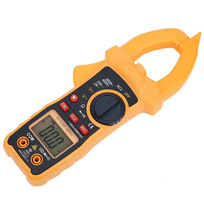 Digital Clamp Meter Multimeter Tester AC DC Plastic LCD Industrial