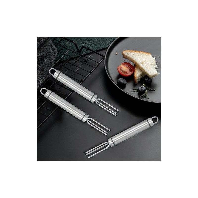 Pack of 3 Stainless Steel Potato Forks, Corn Fork with