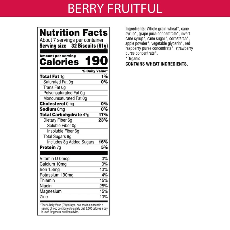 Kashi Breakfast Cereal, Vegan Protein, Organic Fiber Cereal, Berry Fruitful,