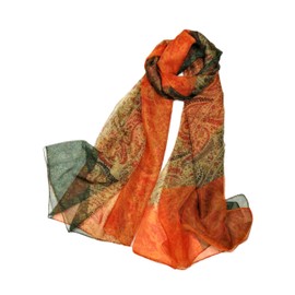 Shanlin CloudLike Super Large Silk Feel Scarves for Women in Gift Box (Color Patch Paisley)