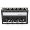 4 Channel Line Mixer,Mini Metal Hub Microphone,Ultra Low Noise Audio