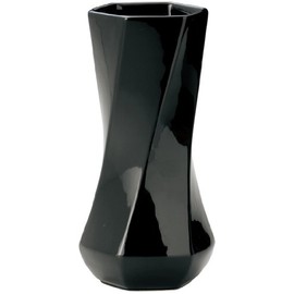 GREEN HOUSE Monochrome Flower Vase, Black, 4.7 x 4.7 x 9.4 inches (12 x 12 x 24 cm), 005-A/BK