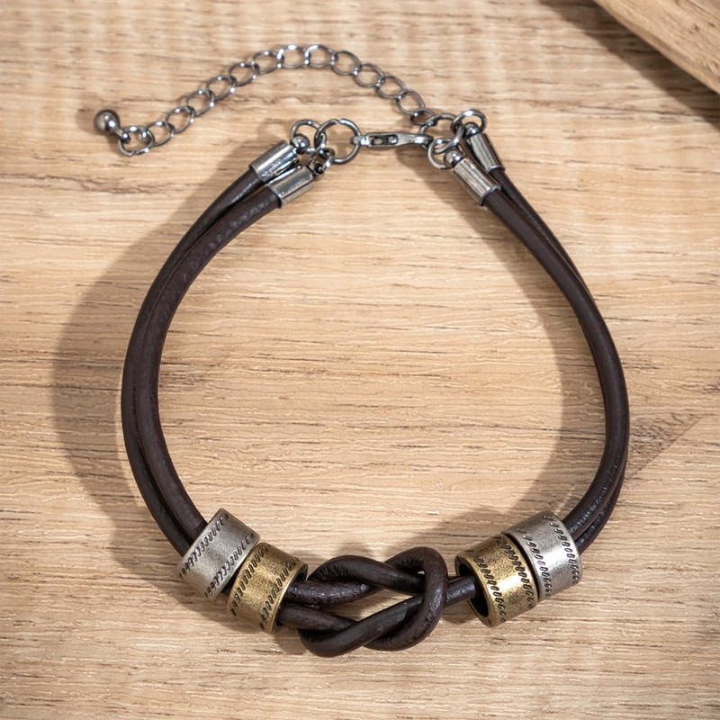 Leather Necklace Men's Leather Chain Men's Bracelet Men's Leather Bracelet