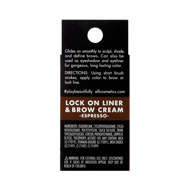 e.l.f. Lock On Liner and Brow Cream 81945 Espresso 0.6oz