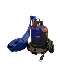 Professional EZ Travel Collection Submersible Water Pump with 25-Foot Hose and Optional Base, Pool Cover Water Drain Pump with Manual On/Off or Auto Mode, Sump Pump for Basements, Hot Tubs and More