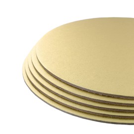 Culpitt Culpitt 6" Double Thickness Cake Card, Pale Gold Boards, Cut Edge, 3mm Thick, 5 Pack - 6 Inch, 90274