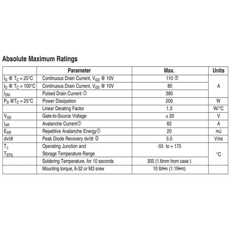 PENGLIN 10pcs MOSFET Transistor IRF3205 IRF3205PBF Fast Switching N Channel