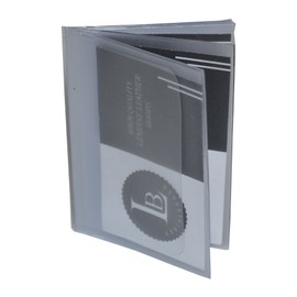 LB LEATHERBOSS Plastic Wallet Inserts for Bifold Trifold Wallets - 6 Pages (set of 2)