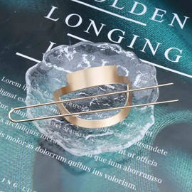 Zeshimb Boho Stick Hair Pin Geometric Hair Clip Barrette Metal Hair Holder Clips Gold Minimalist Hair Clips Decorative Hair Accessories for Women and Girls