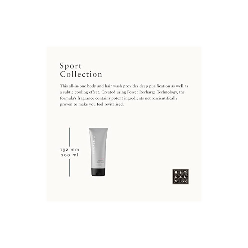 RITUALS Sport Invigorating 2-in-1 Shampoo Body Wash - with Activated