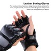 Fighting Gloves Black Tiger Paw Design Thickened Leather Latex Liner