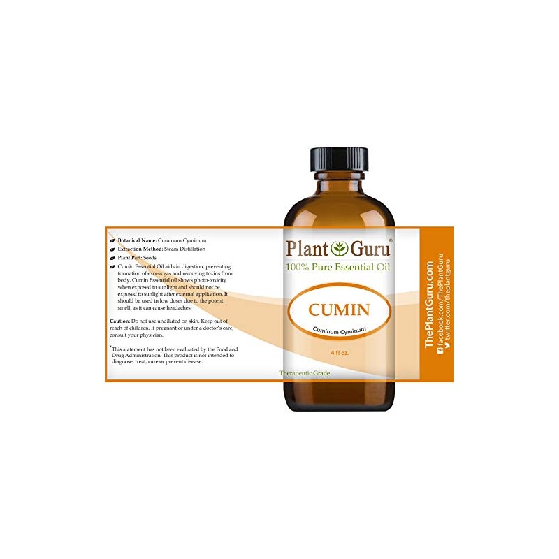 Cumin Essential Oil 4 oz 100% Pure Undiluted Therapeutic Grade.